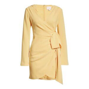 Cinq A Sept Sierra Long-Sleeve Wrap Mini Dress in Sunset - Size 0‎